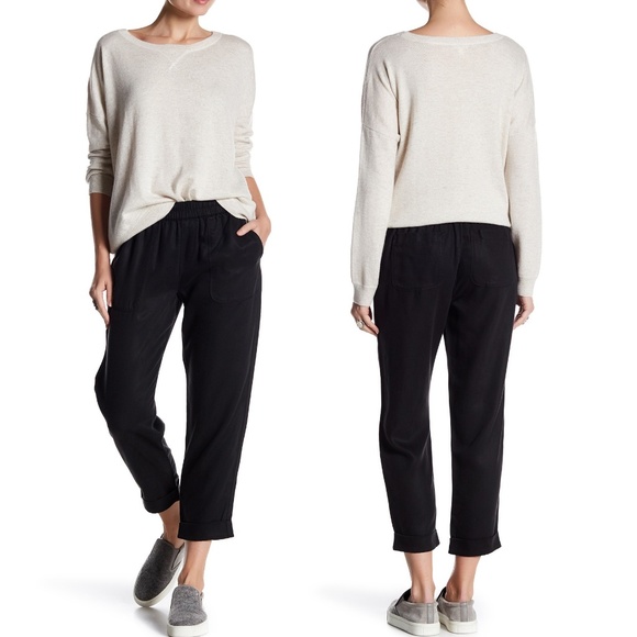 Joie | Black Saphine Cuffed Pull-On Pants Size XS - Picture 3 of 8